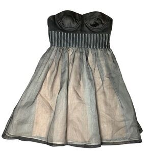 Vera Wang Lavender Label Silk Strapless Mini Dress Size 2